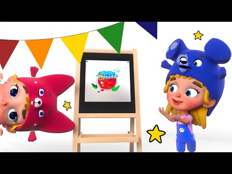 Funny Hats learn colors by drawing / Сollection of nursery rhymes