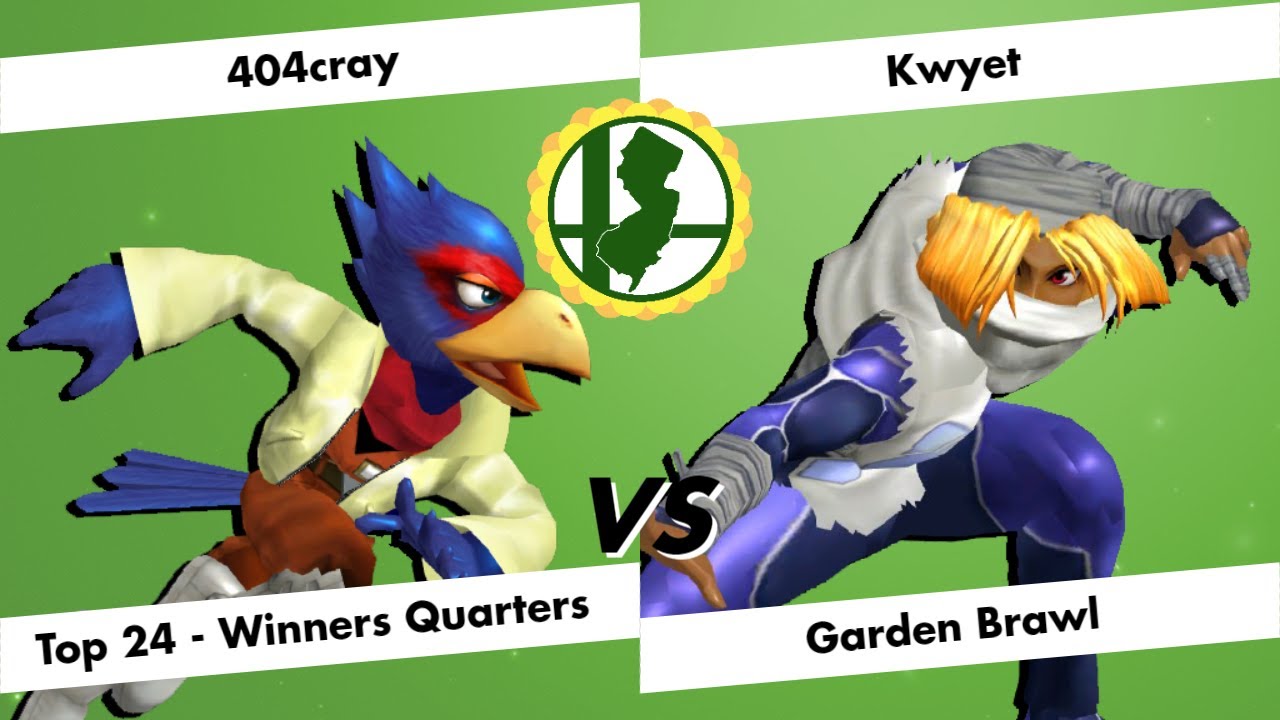Garden Brawl - Melee Top 24 - 404cray (Falco) vs Kwyet (Sheik) - Winners Quarter-Finals