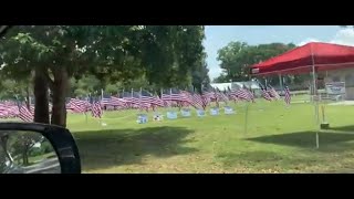 Flags for Heroes at Ascension Catholic Church in Melbourne, FL: Honoring Heroes for Independence Day