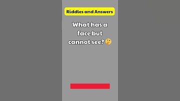 Riddle: What has a face but cannot see? 🤔