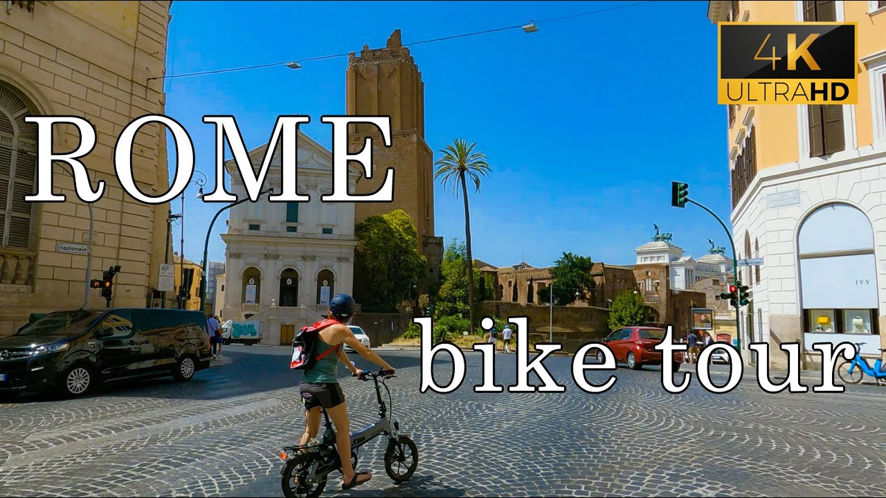 Rome | bike ride to the Gianicolo hill [4K]