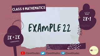 Celebrity Example 22| Unit - 2 Polynomials | Class - 9 | Mathematics Wealth