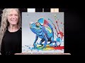 COLORFUL CHAMELEON-Learn How to Draw and Paint with Acrylics-Easy Beginner Acrylic Painting Tutorial