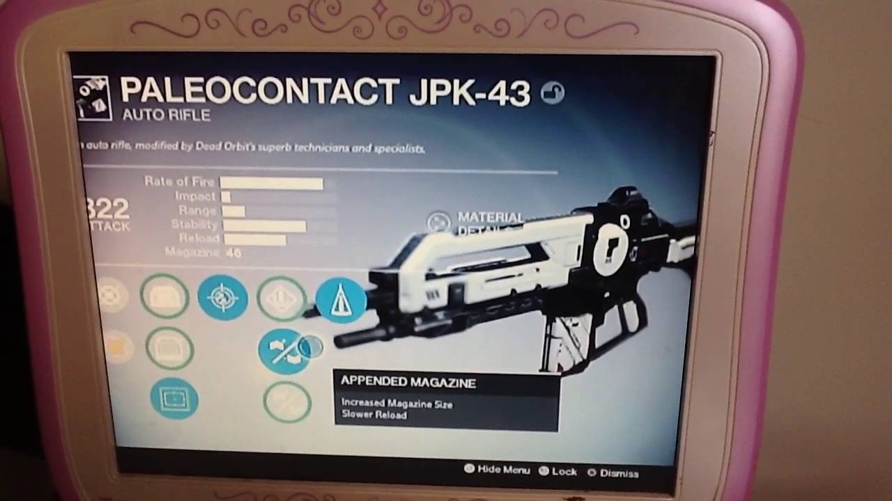 Destiny The Taken King my god roll for the Paleocontact JPK-43