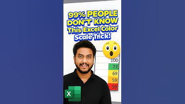 99% People Don’t Know This Excel Color Scale Trick #excel #exceltips #exceltricks #youtubeshorts