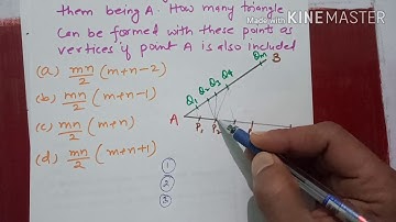 Class 11 Permutations and combinations- Q5- There are m points on one straight line AB and n .......