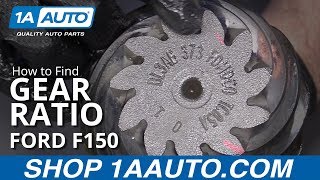 How to Find Gear Ratio on Rear Differential 09-14 Ford F-150