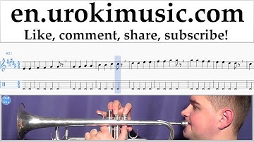 How to Play Trumpet Sia Elastic Heart Part#1 Melody School Learn Class Course Tutorial Sheet Music