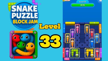 Snake puzzle block jam level 33 solution walkthrough 