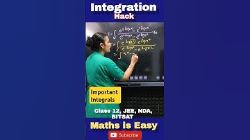 Integration 🔥 Class 12 Maths Chapter 7 Integrals| Important Integrals #ytshorts #shorts