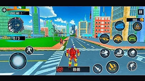 Turtle Robot Car Transform - Helicopter Robot Games - Android Gameplay