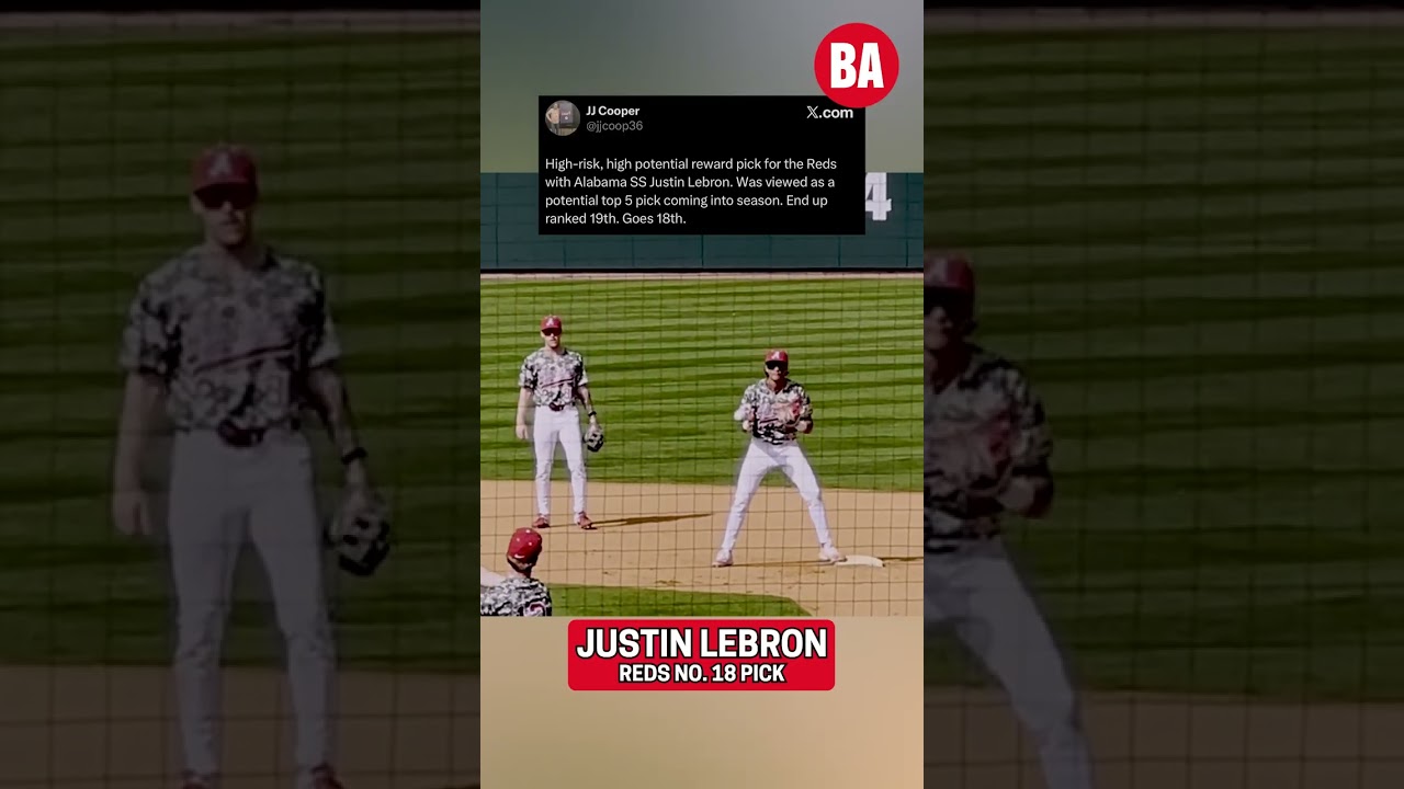 With the No. 18 pick in the 2026 MLB Draft, the Reds select SS Justin Lebron 🔥