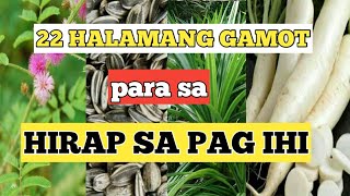 HALAMANG GAMOT PARA SA HIRAP SA PAG-IHI