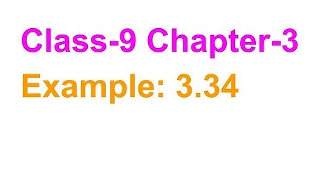 TN Class-9 Maths Chapter-3 Example: 3.34 (i & ii)