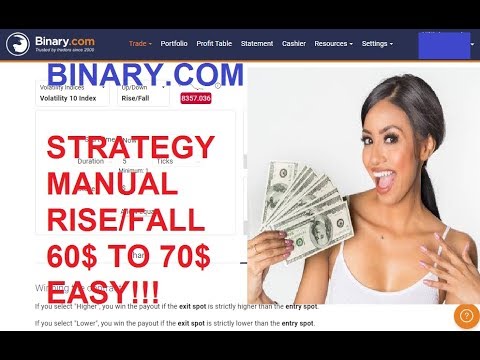 Estratégia Manual 60$ à 70$  Binary.com 2019 para banca pequena Binary Trader