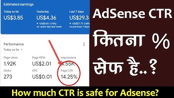 How much CTR is safe for Adsense? Google Adsense CTR Kaise Check Kare [2019]