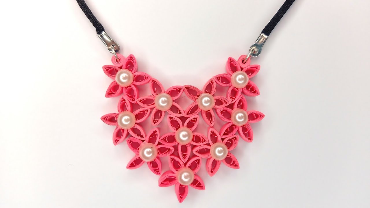 How To Make Quilling Necklace for beginners / Quilling Necklace