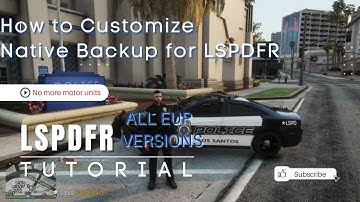 How to Customize Native Backup for LSPDFR