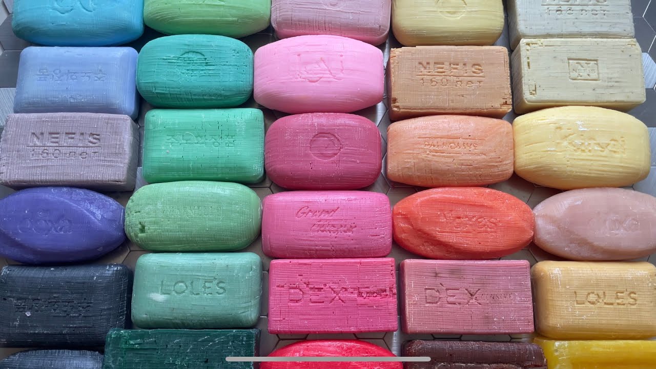 35 soap cubes on both sides | ASMR cutting small cubes