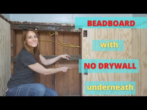 How to put up BEAD BOARD walls with NO DRYWALL behind it