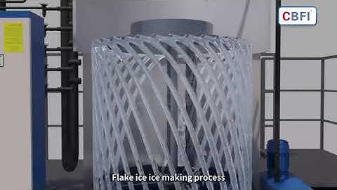 CBFI Flake ice machine with raking system 3D video