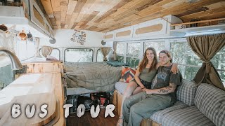 4 Window Short Bus Tour  (Budget Skoolie Built For Less Than 12K)