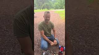 Chad Matthews firing off his American Revolutionary cannon on Independence Day 2026