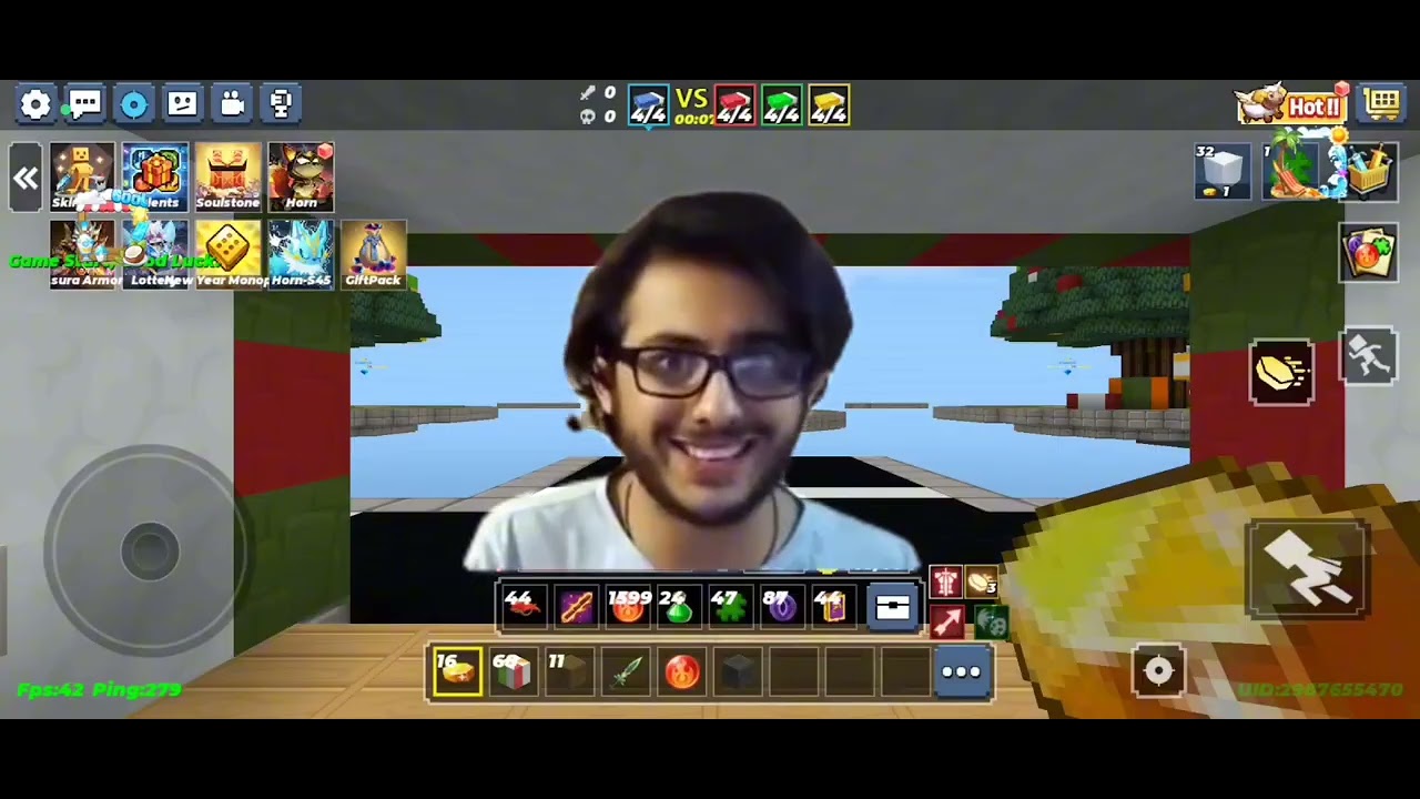 Playing bedwars in block Mango but ek twist ke sath ke ma sword ka istamal nhi karsakta 