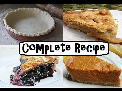 VEGAN PIE - Complete Recipe - Fluffy Crust and Fruit Filling (Apple, Blueberry, Pumpkin)