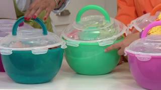 lock lock salad to go storage set w colored body on qvc youtube