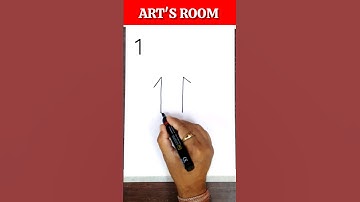 Easy Rocket Drawing With Number 1 #shorts #youtubeshorts #artsroom