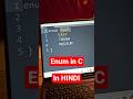 what is enum in C in hindi #enum #hindi #clanguage