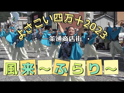 よさこい四万十2023　風来～ふらり～　一条通商店街にて 4K