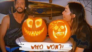 PUMPKIN CARVING CHALLENGE | Malia Taylor