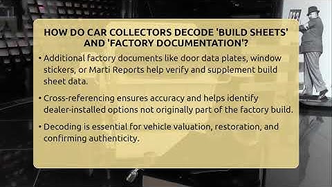 How Do Car Collectors Decode 