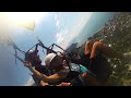 Прыжок на Параплане с горы. Полет над морем в Батуми Грузия . paragliding