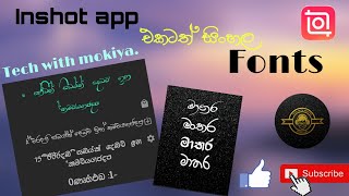 How to add sinhala fonts to Inshot app | Unicode | sinhala | Tecch with mokiya. screenshot 4