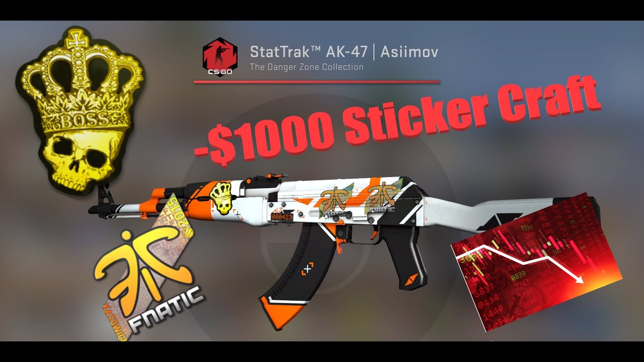 -1000$ CSGO Katowice & Crown Foil Ak-47 Sticker Craft - YouTube