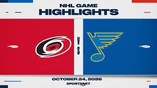 NHL Highlights | Hurricanes vs. Blues - October 24, 2026