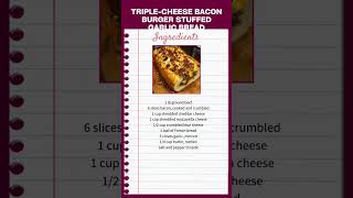 Triple-Cheese Bacon Burger Stuffed Garlic Bread
