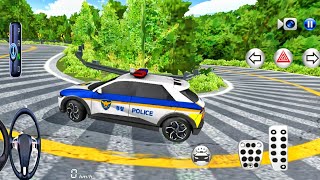 3d Driving Class #24 - New Police Car Ioniq 5 Narrow Mountain Road Driving - Android Gameplay screenshot 5