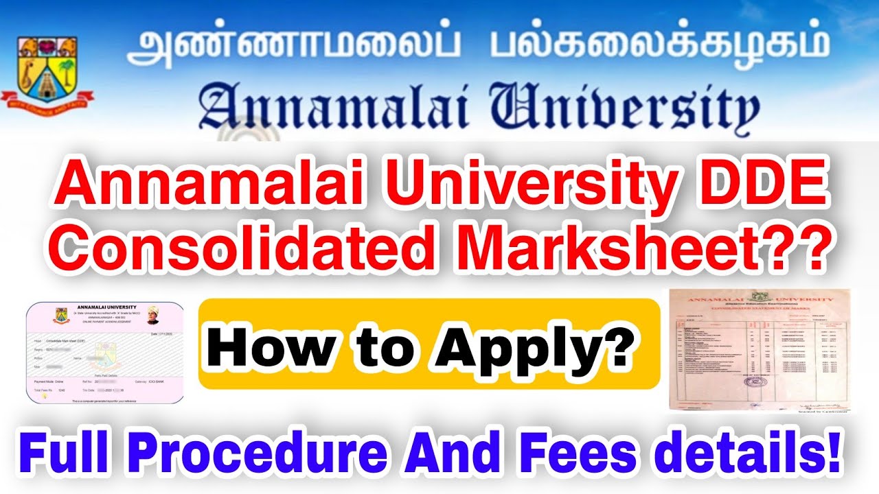 annamalai university assignment late fee