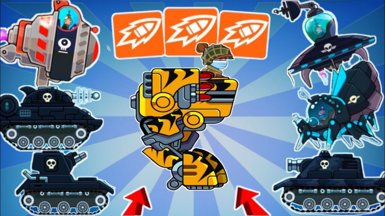 TANK ATLAS and FLAMING BULLET VS ALL BOSSES in Hills of Steel