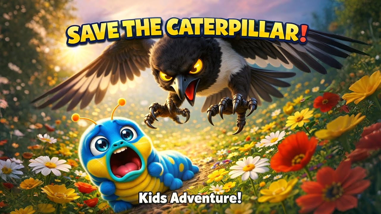 Save the Caterpillar! 🐛 Transformation Magic | Kids Cartoon (No Dialogue)