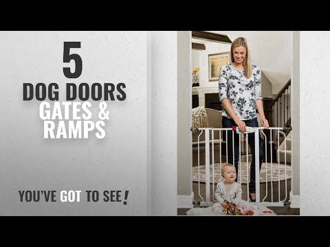 top-10-dog-doors-gates-&-ramps-[2018-best-sellers]:-regalo-easy-step-walk-thru-gate,-white,-fits
