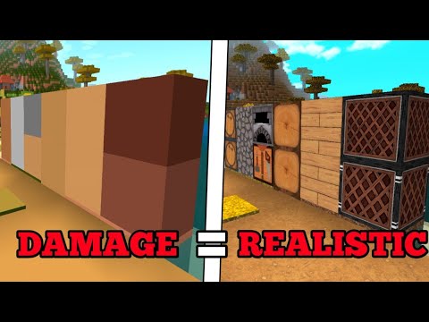 Minecraft but if I take damage it gets more realistic 😨