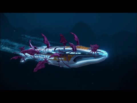 الحوت ينقذ الغواصة من الأخطبوط شاهد 