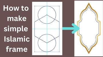 How to make a Simple Islamic Frame Design in Adobe Illustrator|| Step-by-Step Islamic Frame Design.