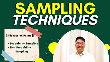 Sampling Techniques | Probability and Non-Probability Sampling | MarkChavez