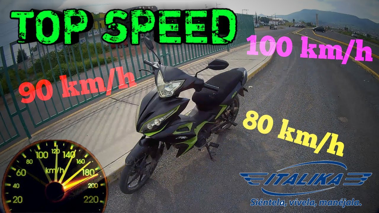⚠🔥 TOP SPEED | ITALIKA AT 110 RT | Cuanto corre una moto Italika 110 cc? | Encuentro con Nitro Biker